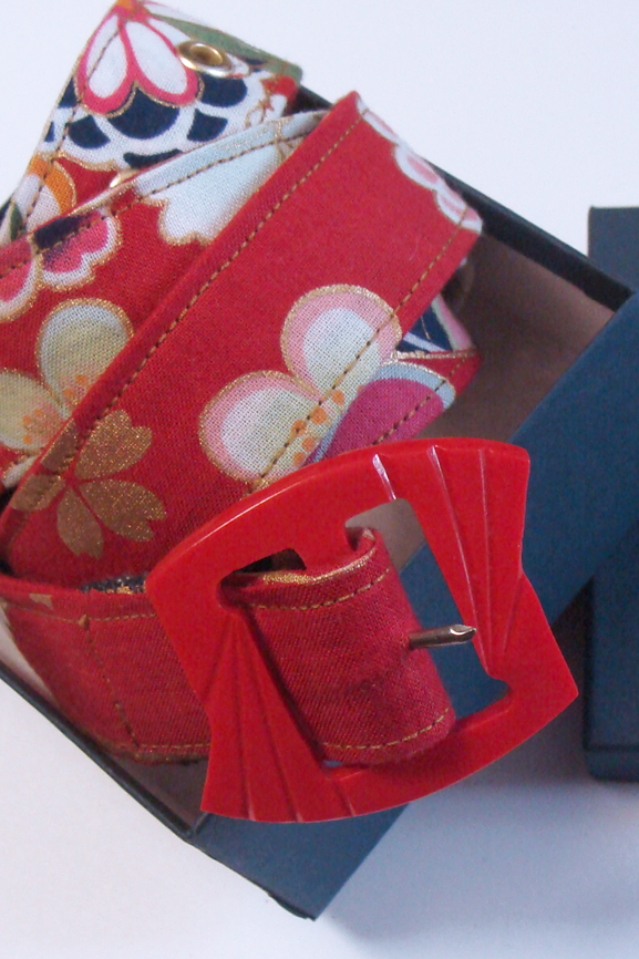 ceinture boucle tissu japonais
